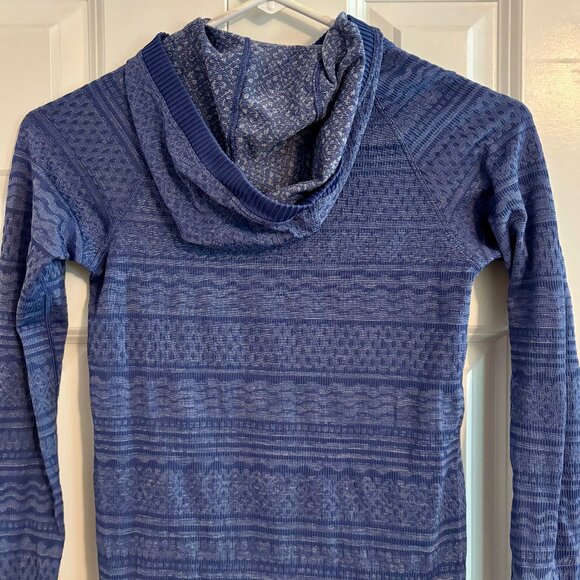 Lululemon Rest Less Long Sleeve Hooded Blue Top Women 4 - Picture 6 of 9